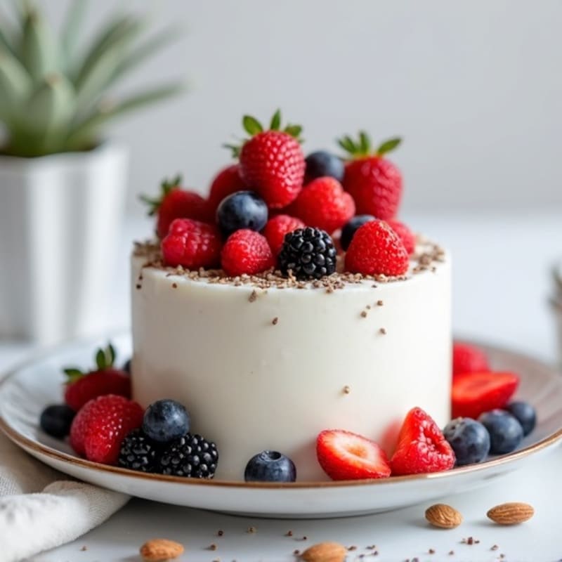 Silky Greek Yogurt Protein Mousse with Berries