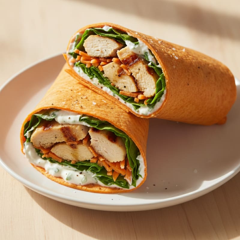 Chicken & Carrot Greek Yogurt Wrap