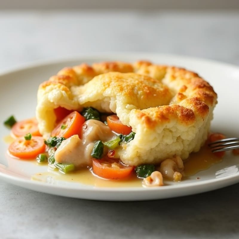 Creamy Cauliflower-Crusted Chicken Pot Pie