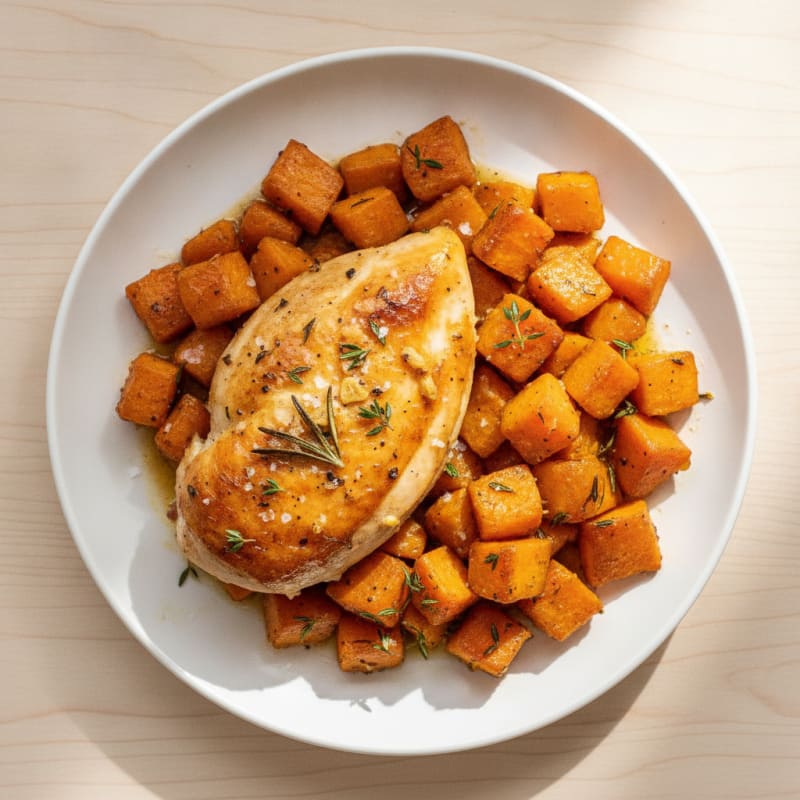 Garlic Herb Roasted Chicken with Root Vegetables