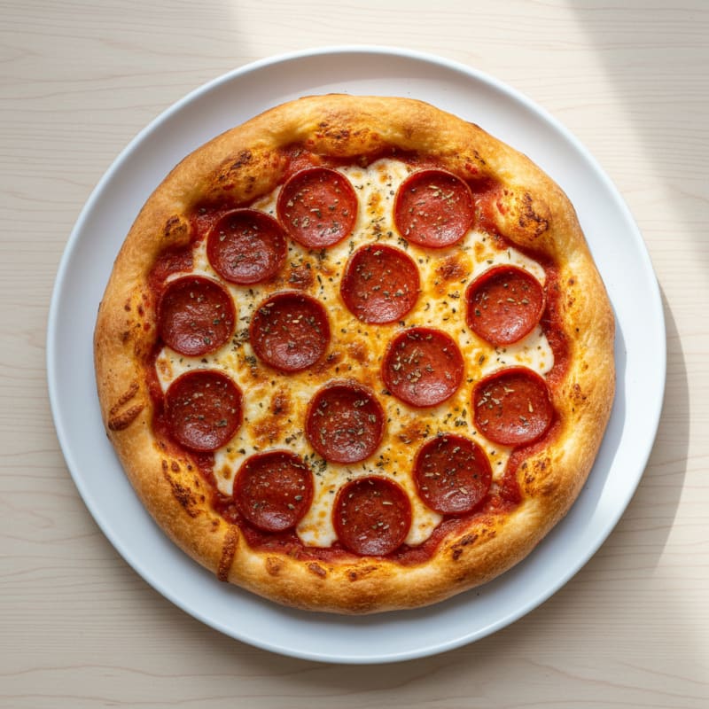 Crispy Pepperoni Pizza with Golden Crust