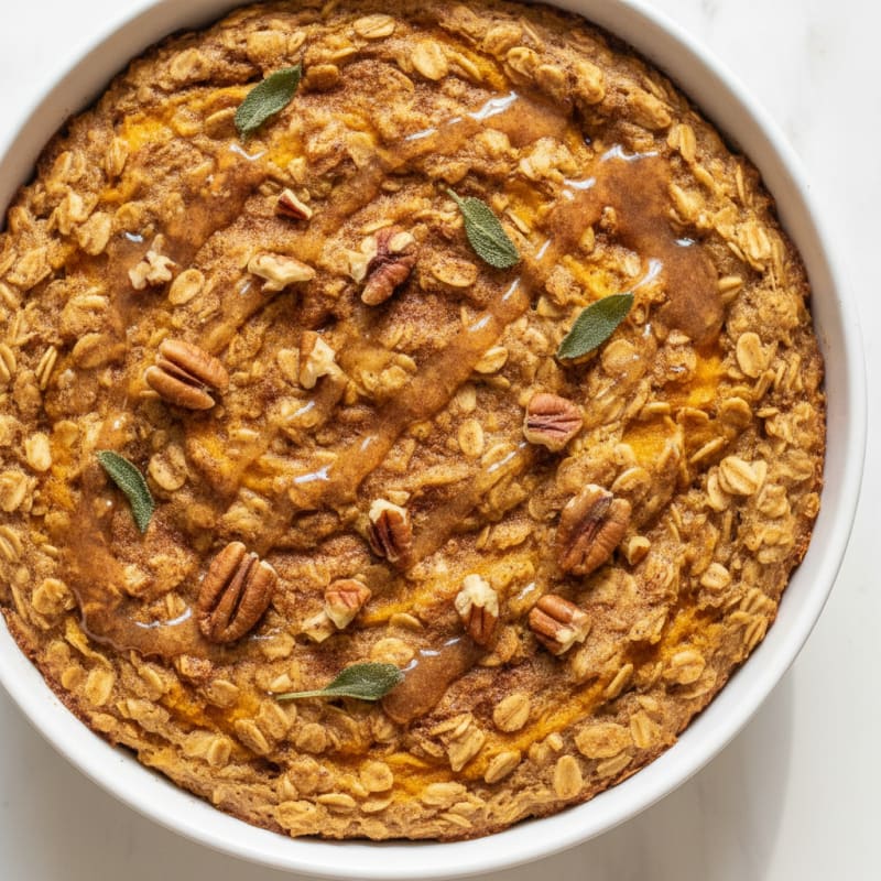 Pumpkin Spice Baked Oatmeal