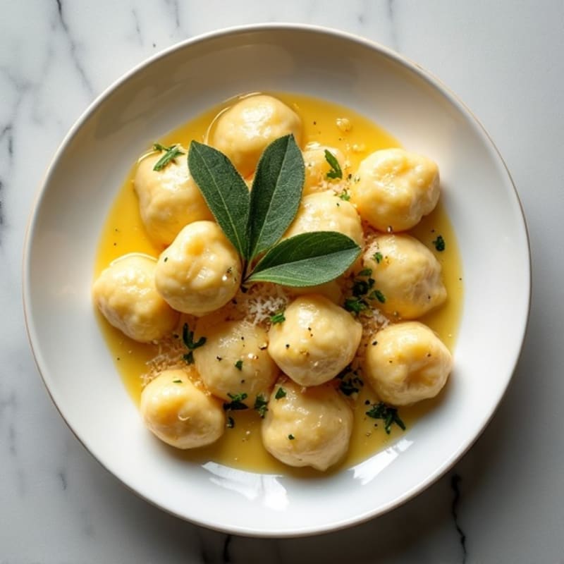 Herb-Ricotta Gnocchi with Brown Butter Sage Sauce