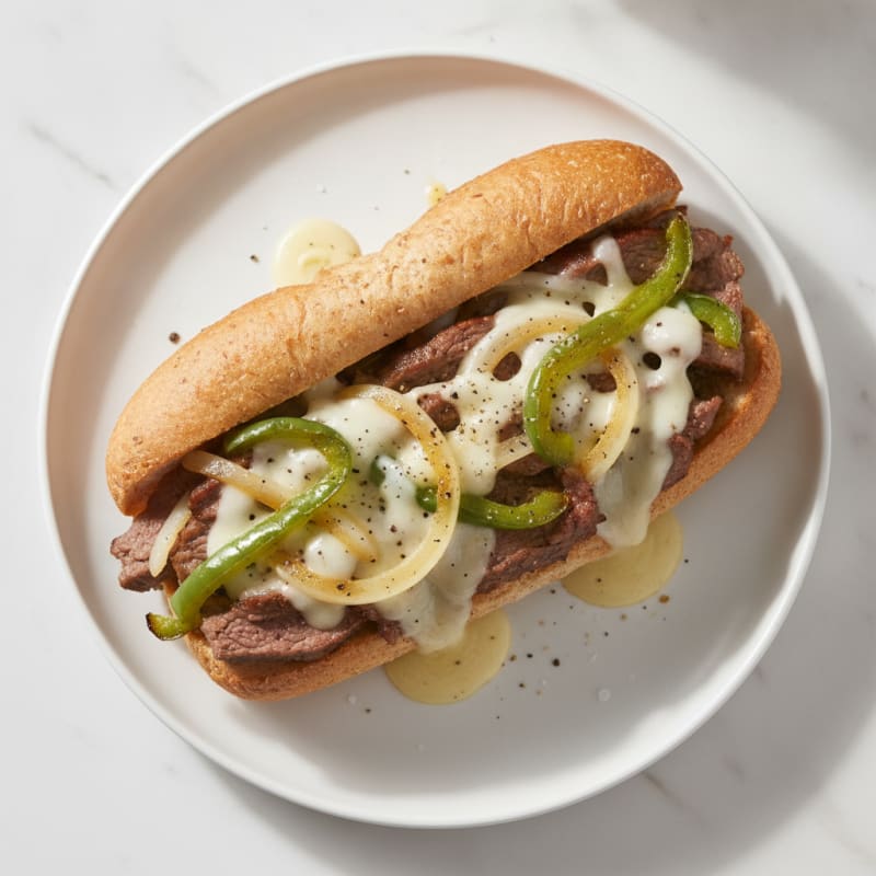 Classic Philly Cheesesteak Sandwich