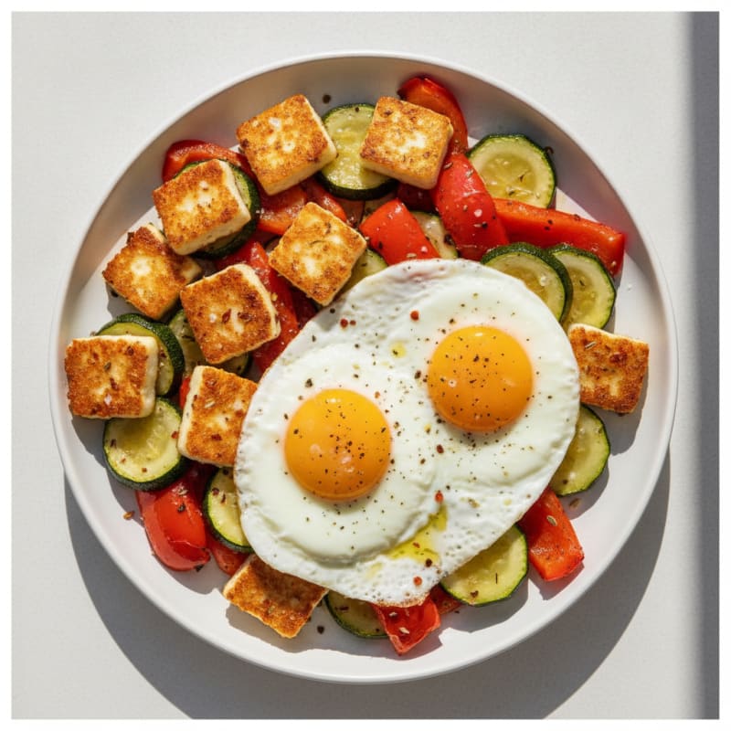 Sheet Pan Halloumi with Roasted Vegetables