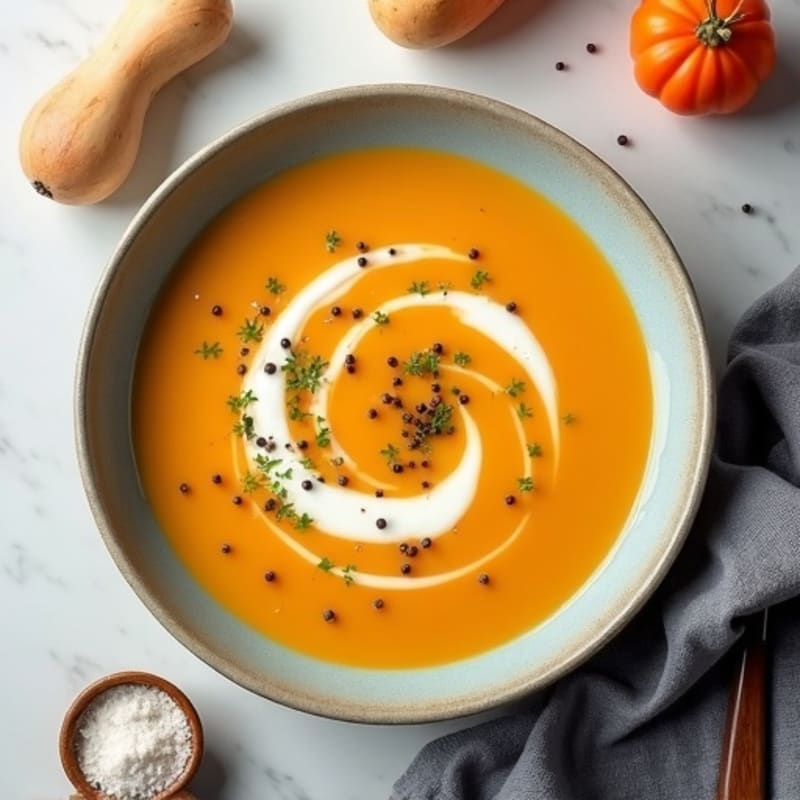 Creamy Peppercorn Butternut Squash Soup