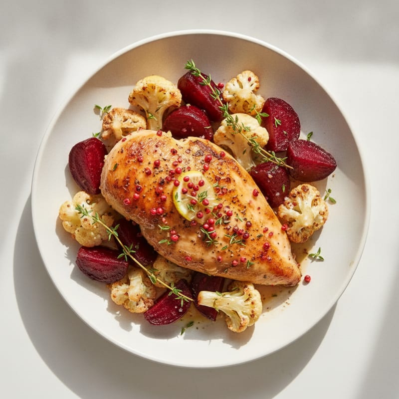 Pink Peppercorn Roasted Chicken