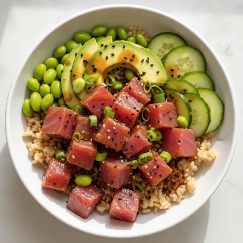 Ahi Tuna Hawaiian Poke Bowl