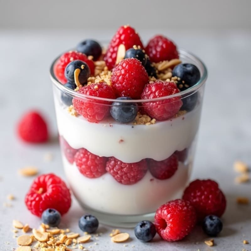 Creamy Greek Yogurt and Mixed Berry Protein Parfait