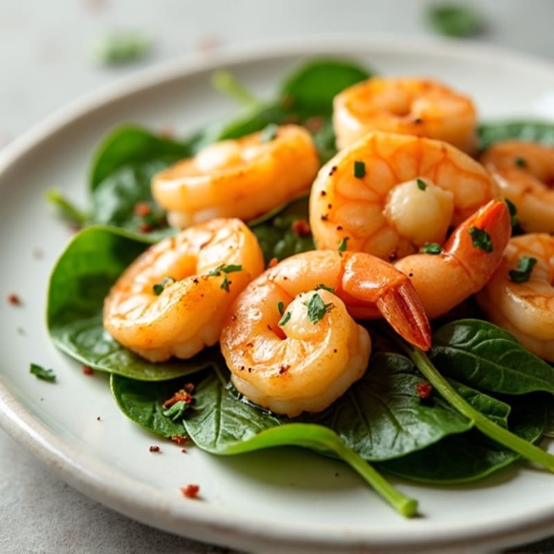 Lemon Garlic Butter Shrimp with Tender Greens