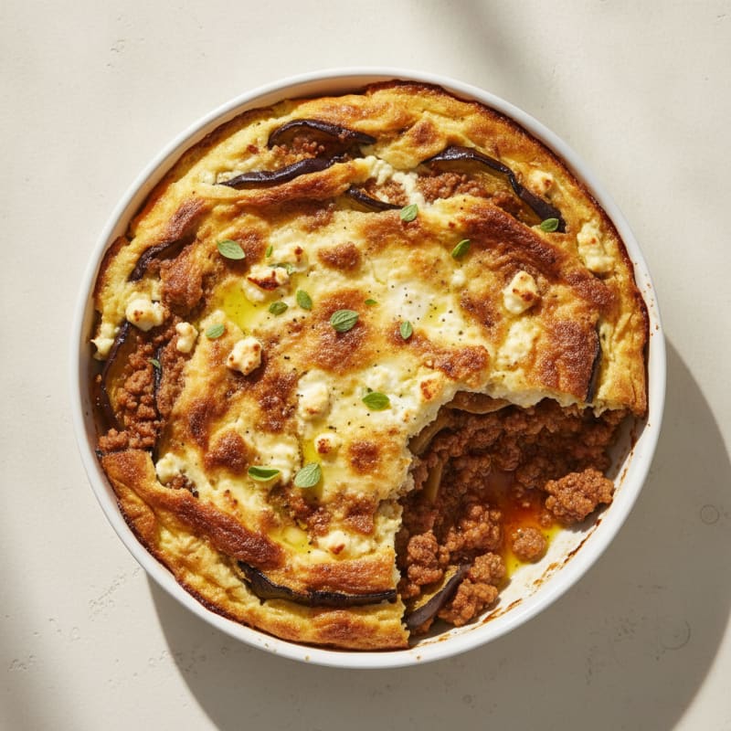 Lamb and Eggplant Moussaka Bake