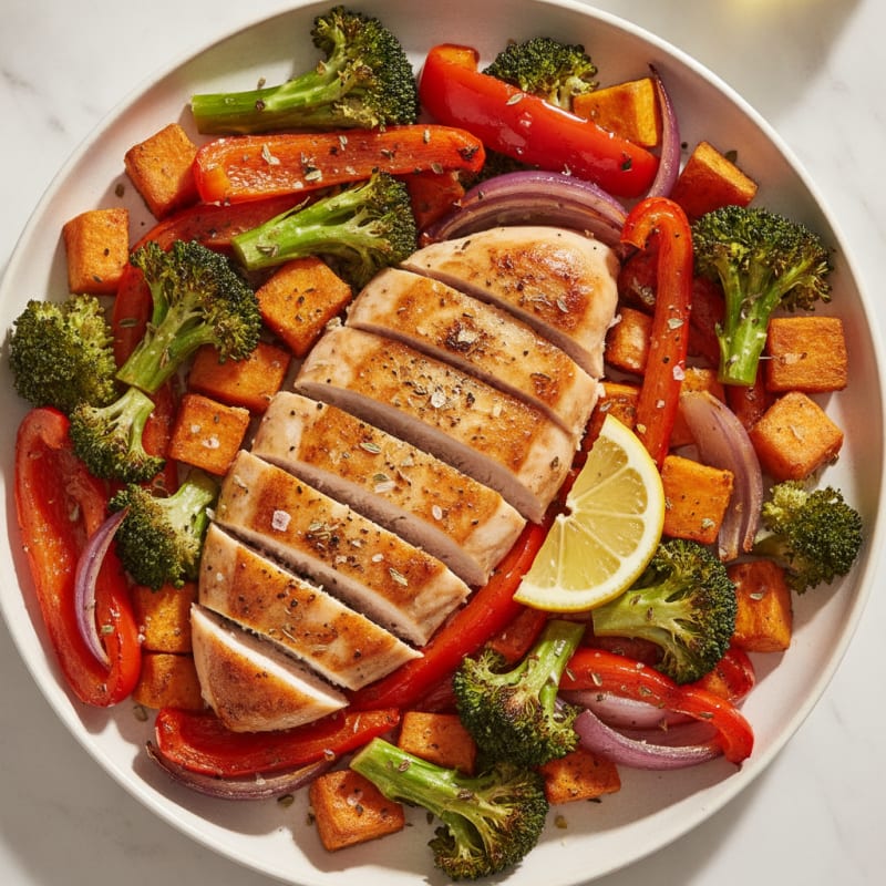 Lean Protein and Roasted Vegetable Medley
