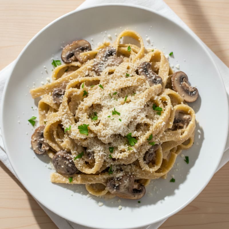 Truffle Mushroom Tagliatelle with Parmesan