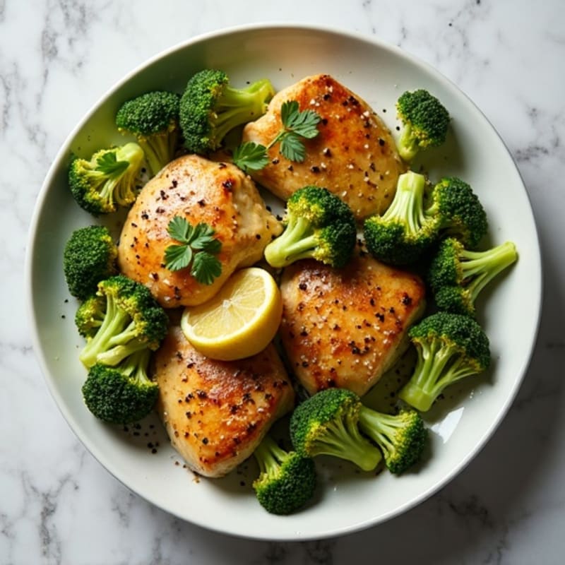 Sheet Pan Lemon Garlic Chicken and Broccoli