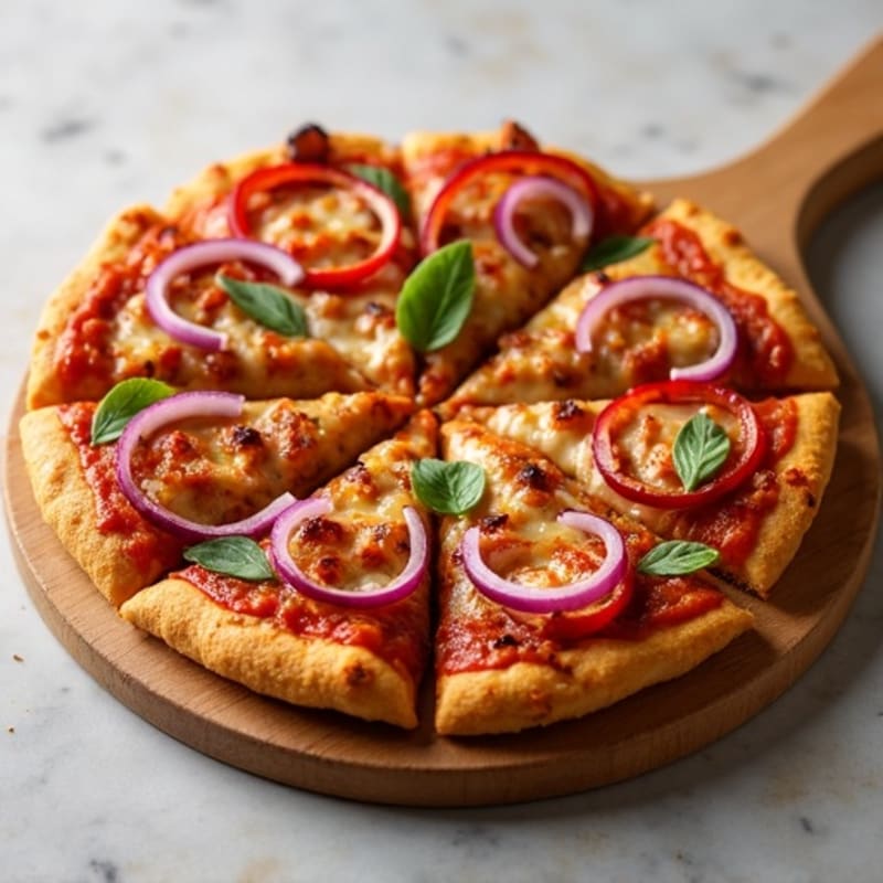 High-Protein Crispy BBQ Chicken Pizza