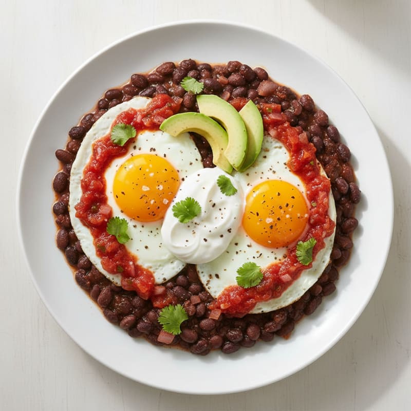 Huevos Rancheros with Black Beans