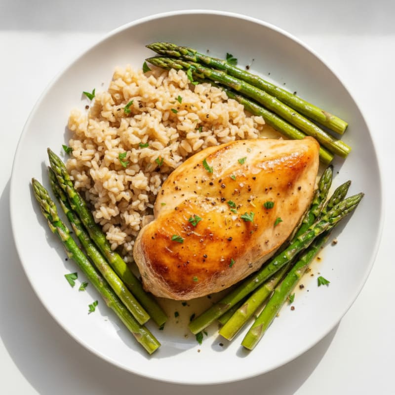 Lemon Herb Roasted Chicken with Rice