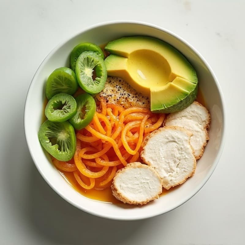 Cottage Cheese and Sliced Chicken Breast Bowl