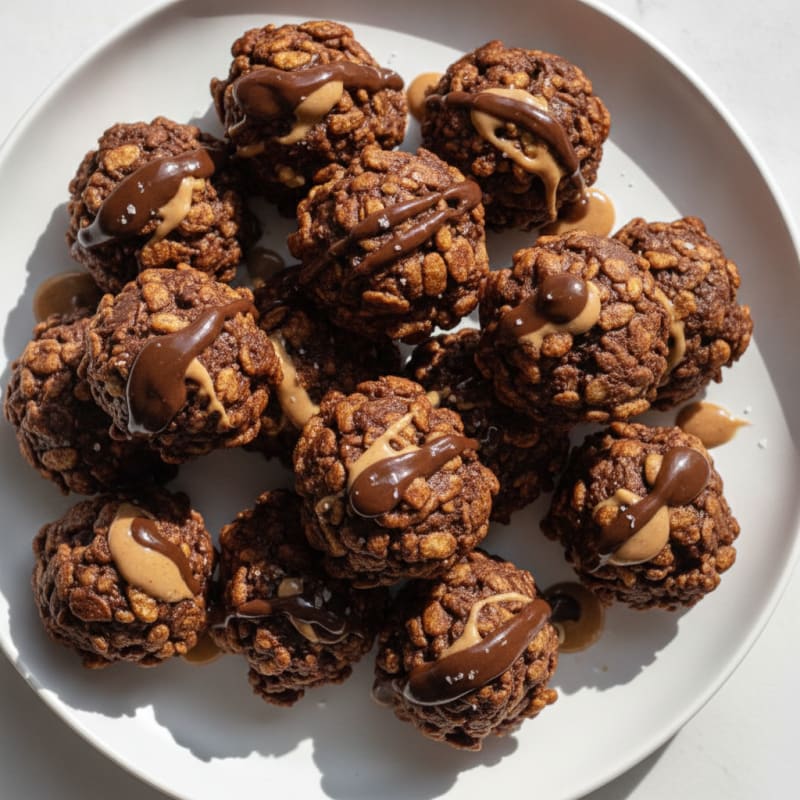Stovetop Chocolate Crispy Bites
