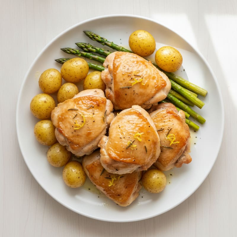 Lemon-Herb Roasted Chicken Thighs