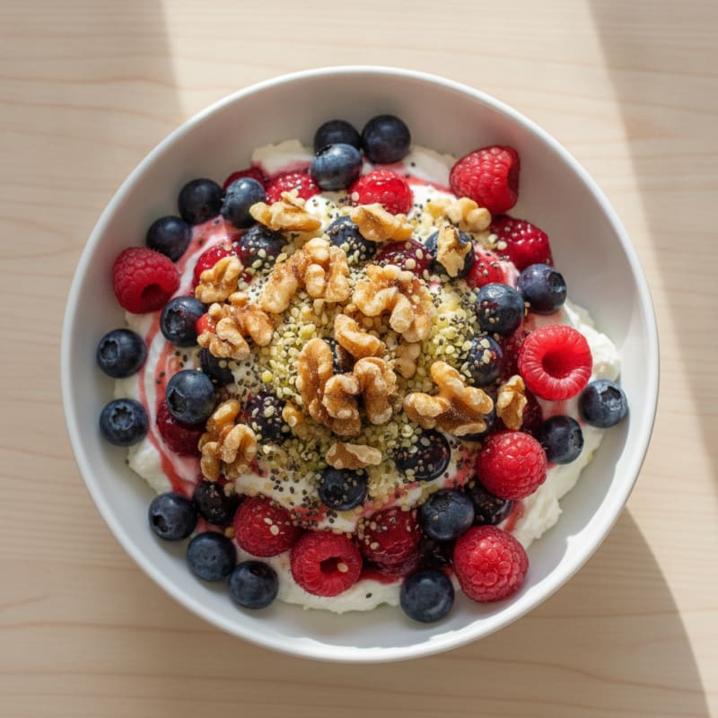 Creamy Greek Yogurt Protein Parfait with Berries