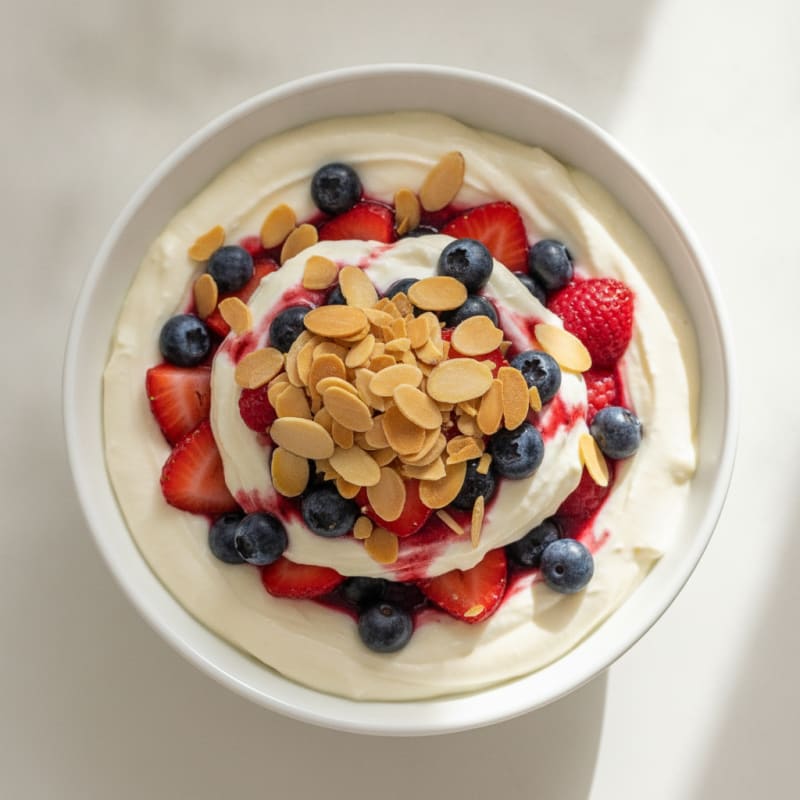 Greek Yogurt Protein Parfait with Mixed Berries