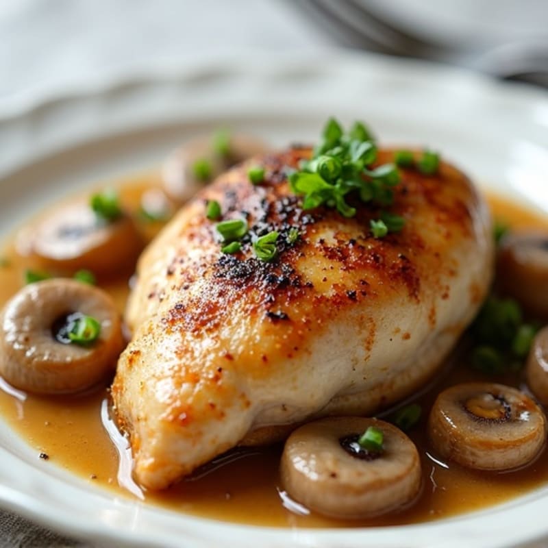 Healthy Chicken with Creamy Mushroom Marsala