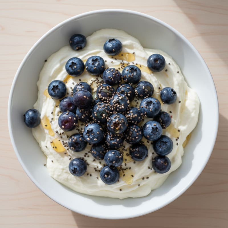 Silky Greek Yogurt Protein Pudding with Berries