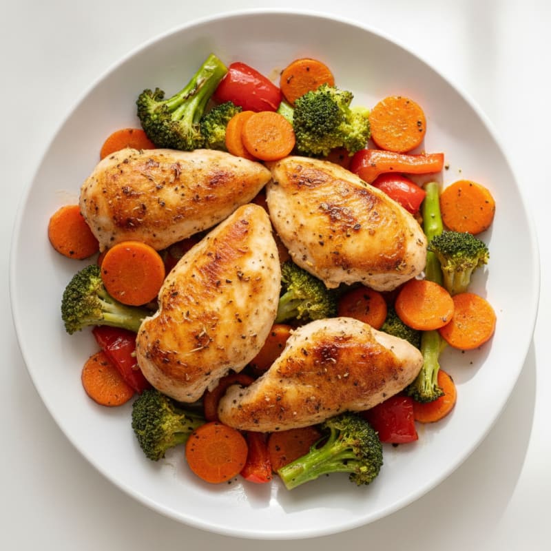 Herb-Roasted Chicken with Roasted Vegetables