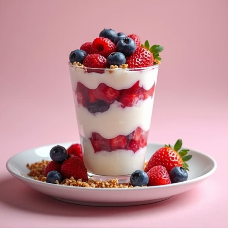 Creamy Greek Yogurt Protein Parfait with Mixed Berries