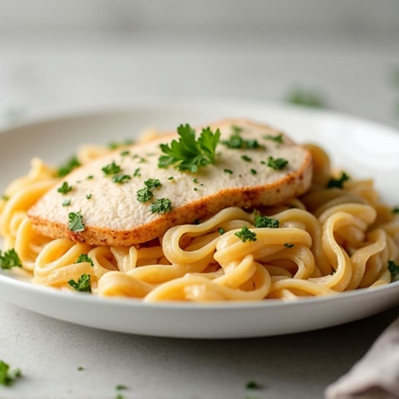 Creamy Garlic Parmesan Chicken Whole Wheat Pasta