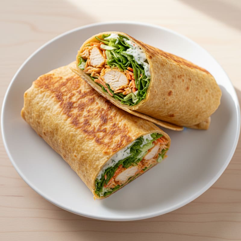 Crispy Buffalo Ranch Chicken Wraps