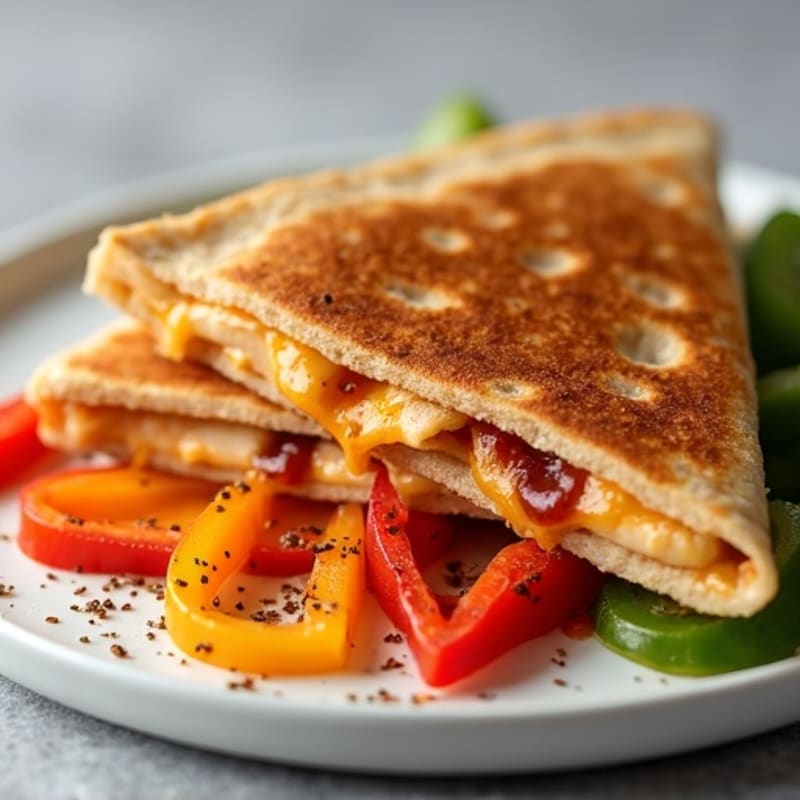 Whole Wheat Crispy BBQ Chicken Quesadilla
