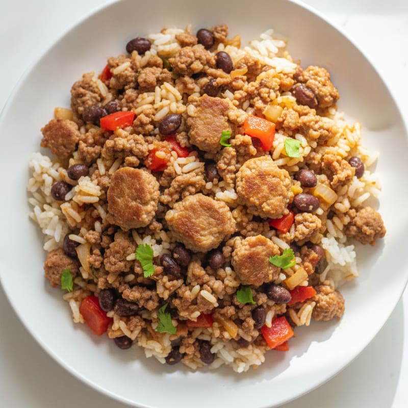 Southwest Ground Beef and Rice Skillet