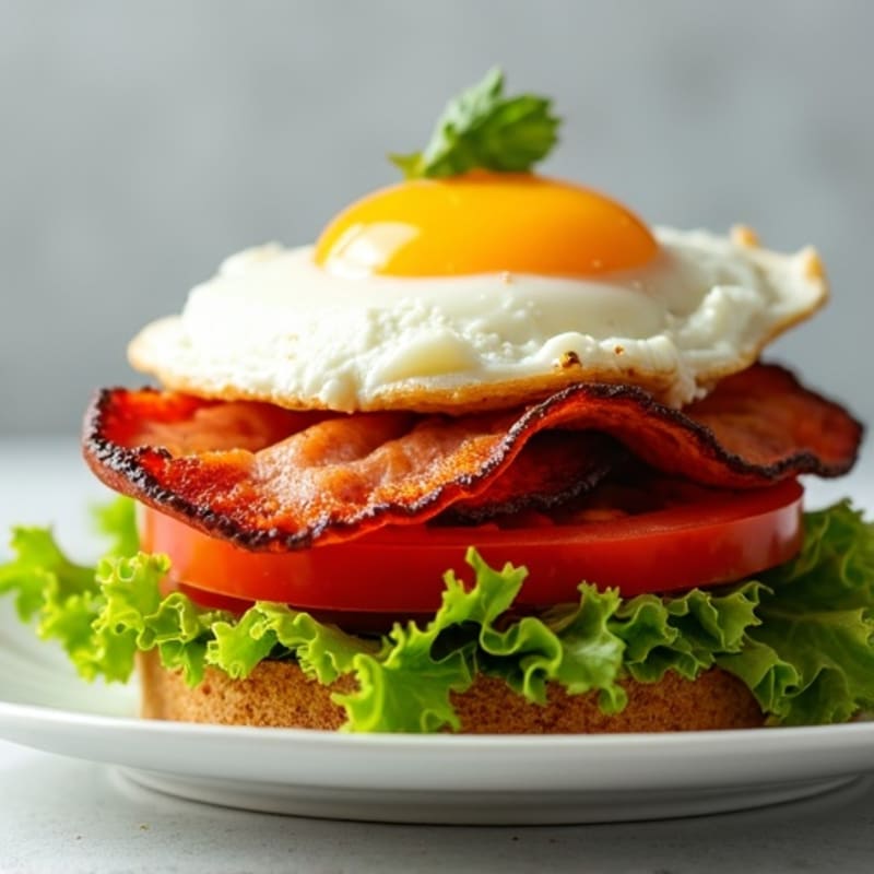 Crispy Turkey Bacon Lettuce Tomato Stack