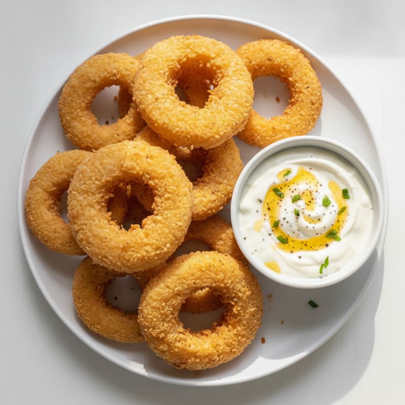 High-Protein Beer-Battered Onion Rings