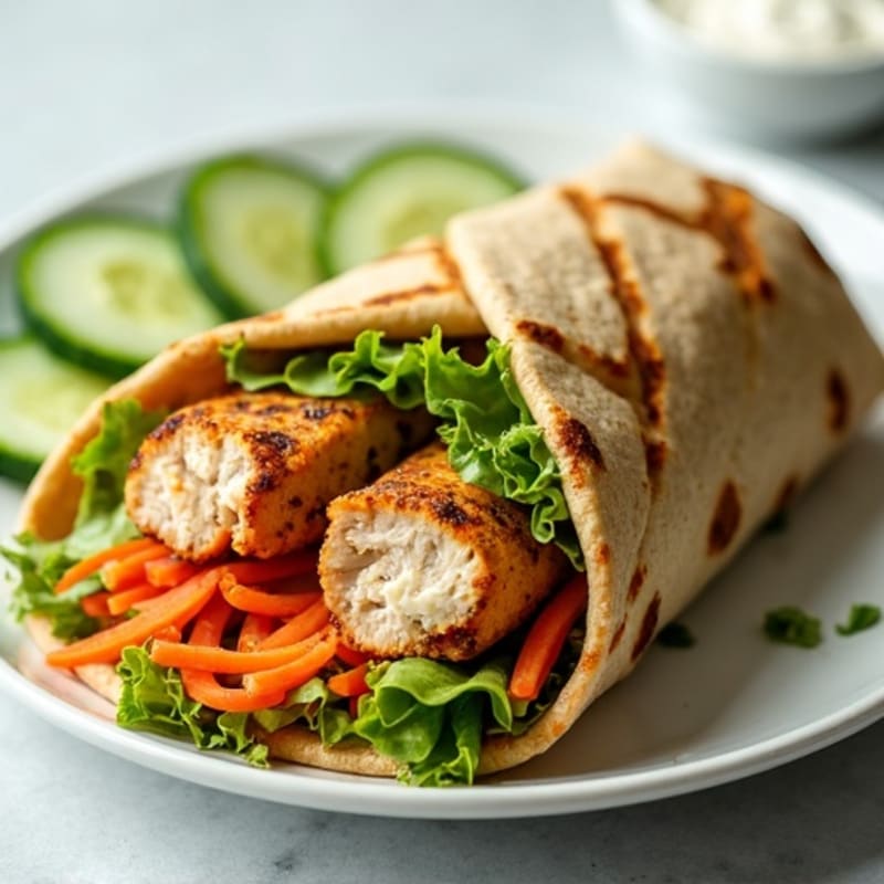 Herb-Grilled Chicken and Crunchy Veggie Wrap