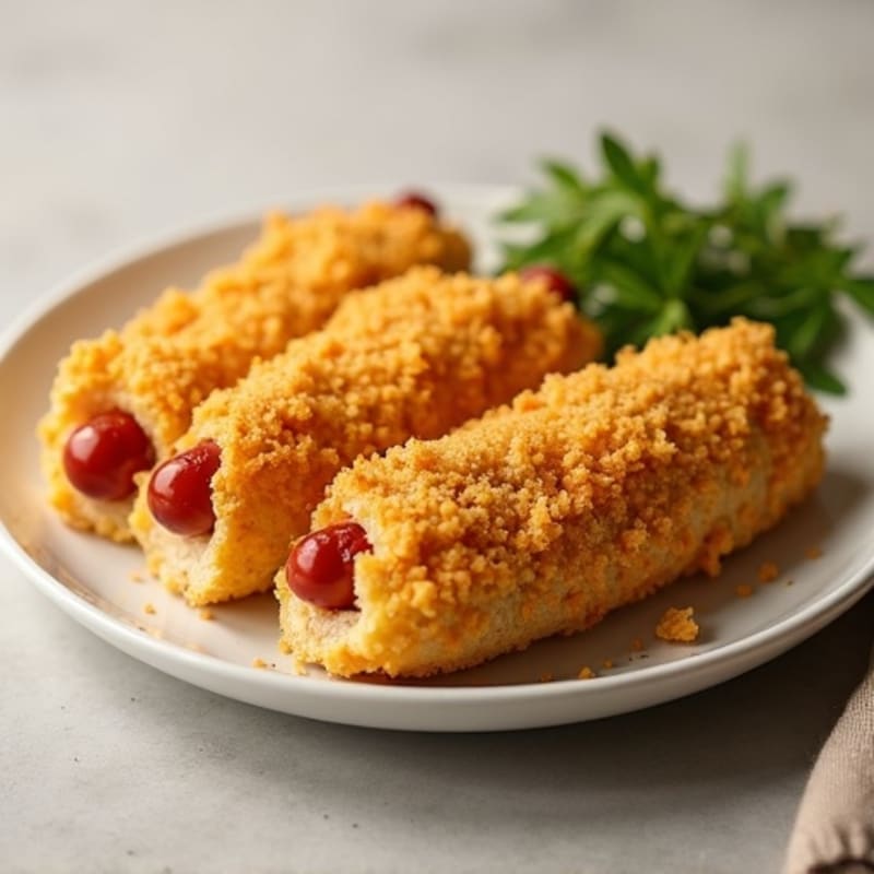 Crispy Baked Turkey Dogs with Golden Cornmeal Crust