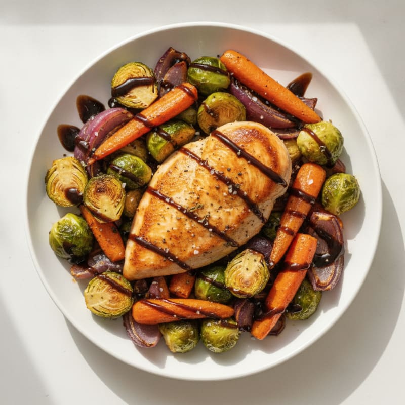 Pan-Seared Chicken with Roasted Vegetables
