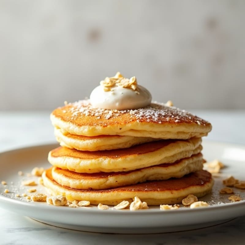 Fluffy Egg White Protein Pancakes with Greek Yogurt