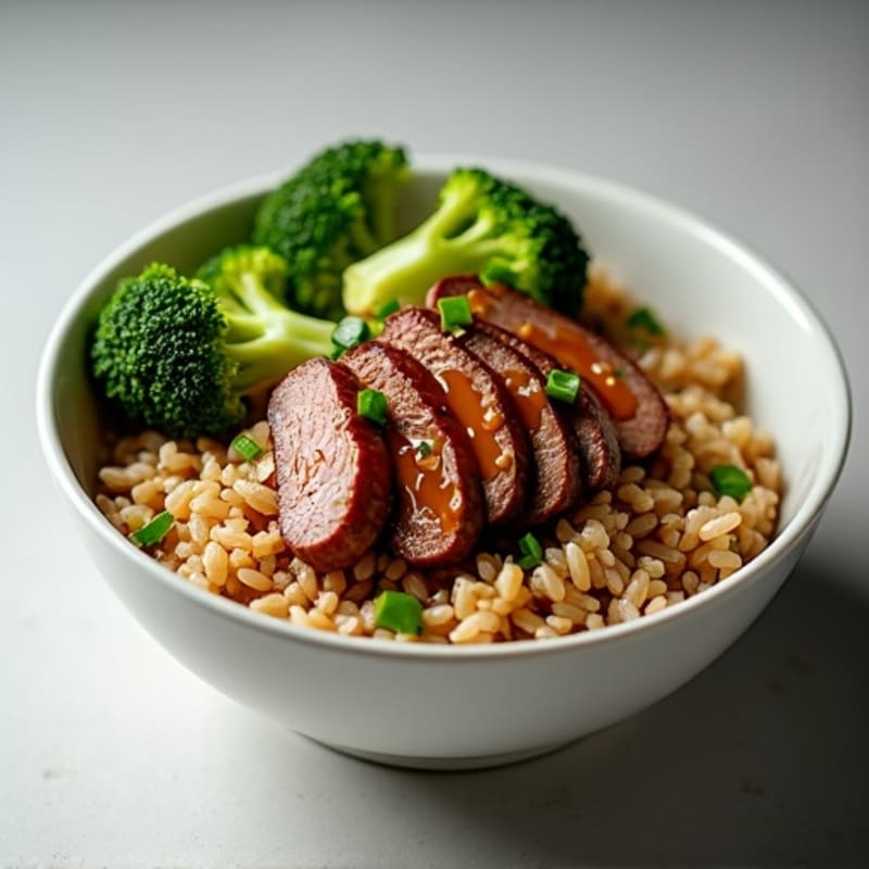 Ginger-Garlic Beef and Broccoli Rice Bowl