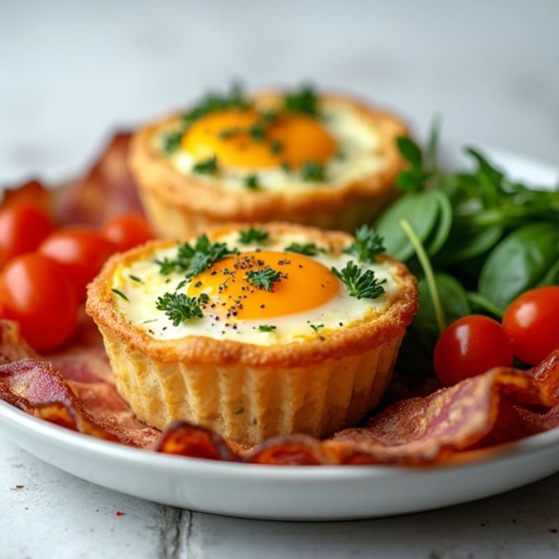 Crispy Turkey Bacon and Herb-Baked Egg Cups