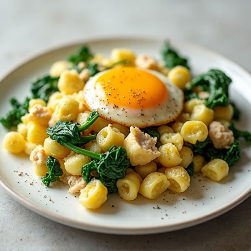 Egg White Spinach Scramble with Turkey Breast