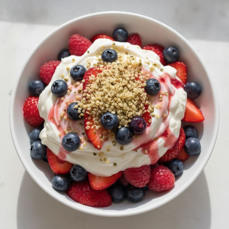 Silky Greek Yogurt Protein Parfait with Berries