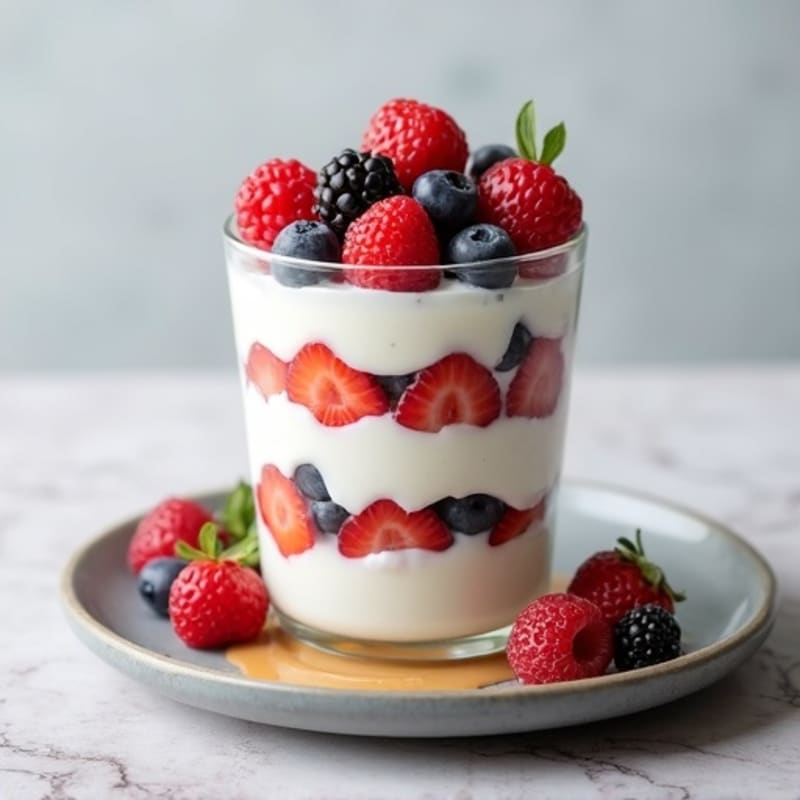 Creamy Greek Yogurt Protein Parfait with Mixed Berries