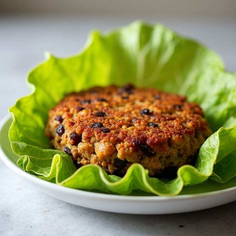 Crispy Spiced Veggie Burger Lettuce Wraps
