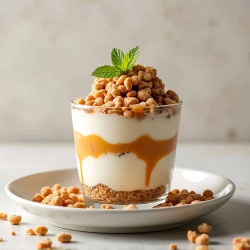 High-Protein Butterscotch Chia Pudding Parfait