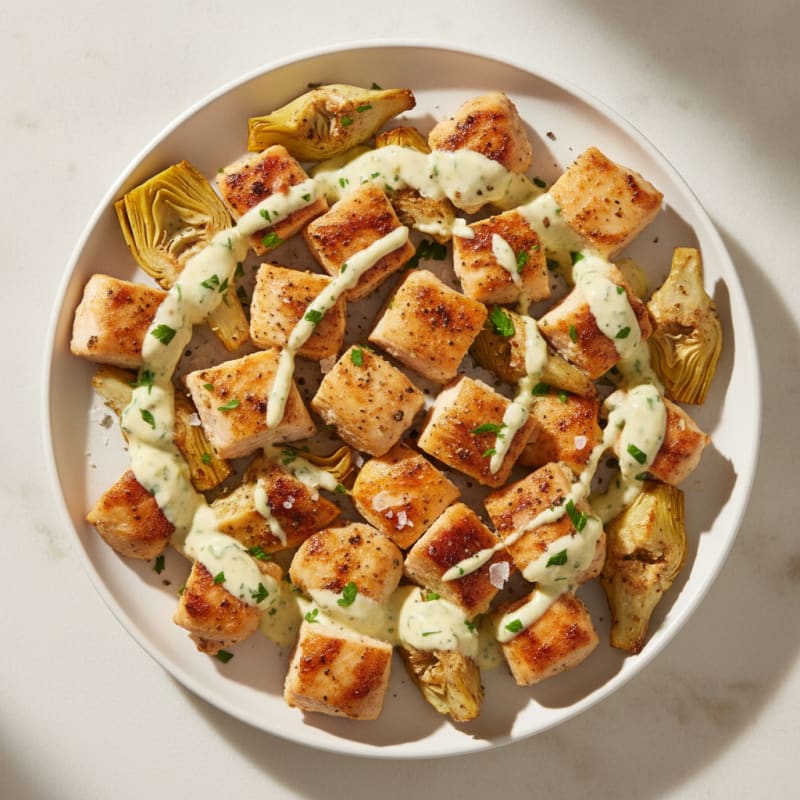 Roasted Artichoke Hearts with Lemon-Herb Aioli