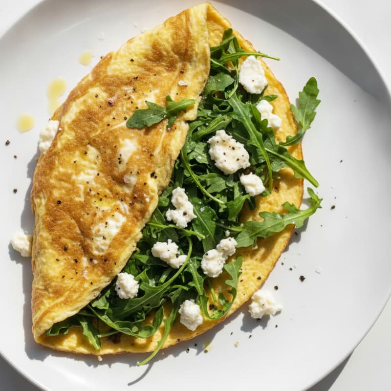 Arugula and Goat Cheese Omelette