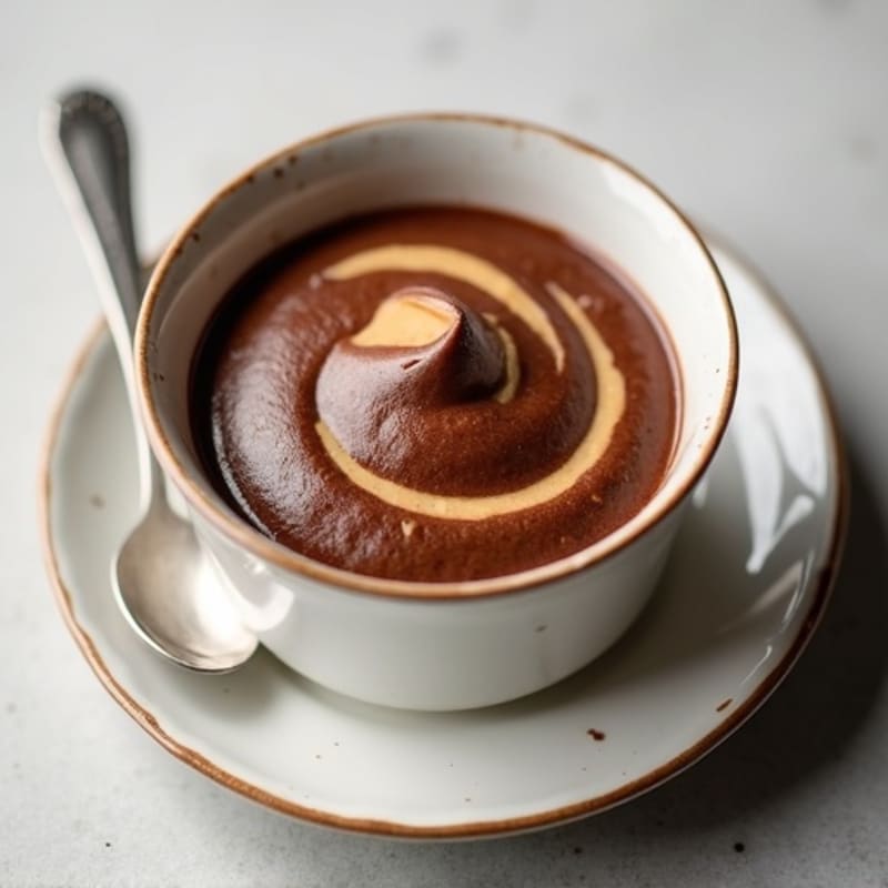 Silky Chocolate Protein Pudding with Almond Butter Swirl